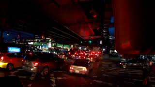 Action Packed Traffic Light Cycle at NYC Intersection - Blocking the Box