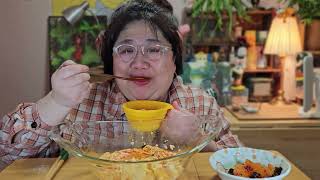 Soft Tofu Squid Jjamppong and Pickled Radish Salad with Seaweed Flakes Mukbang!! screenshot 3