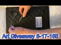 (10) Fluid Painting on Tiles - How I finish an art tile for hanging -PLUS How to enter Art Giveaway!