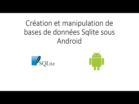 1- Création de la base de données |  Gestion de de bases de données SQLite sous Android