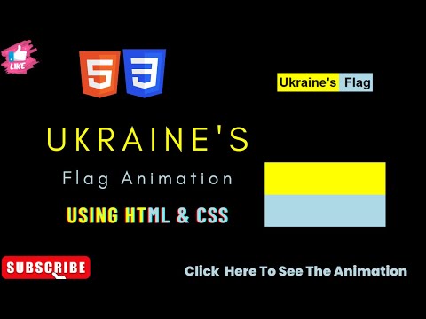 Ukraine's Flag Animation | HTML & CSS