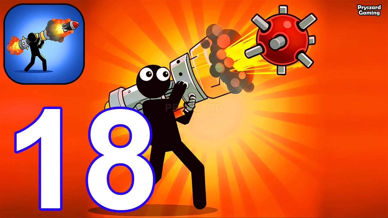 Boom Stick: Bazooka Puzzles - Gameplay Walkthrough Part 18 Levels 81-90 (Android, iOS)