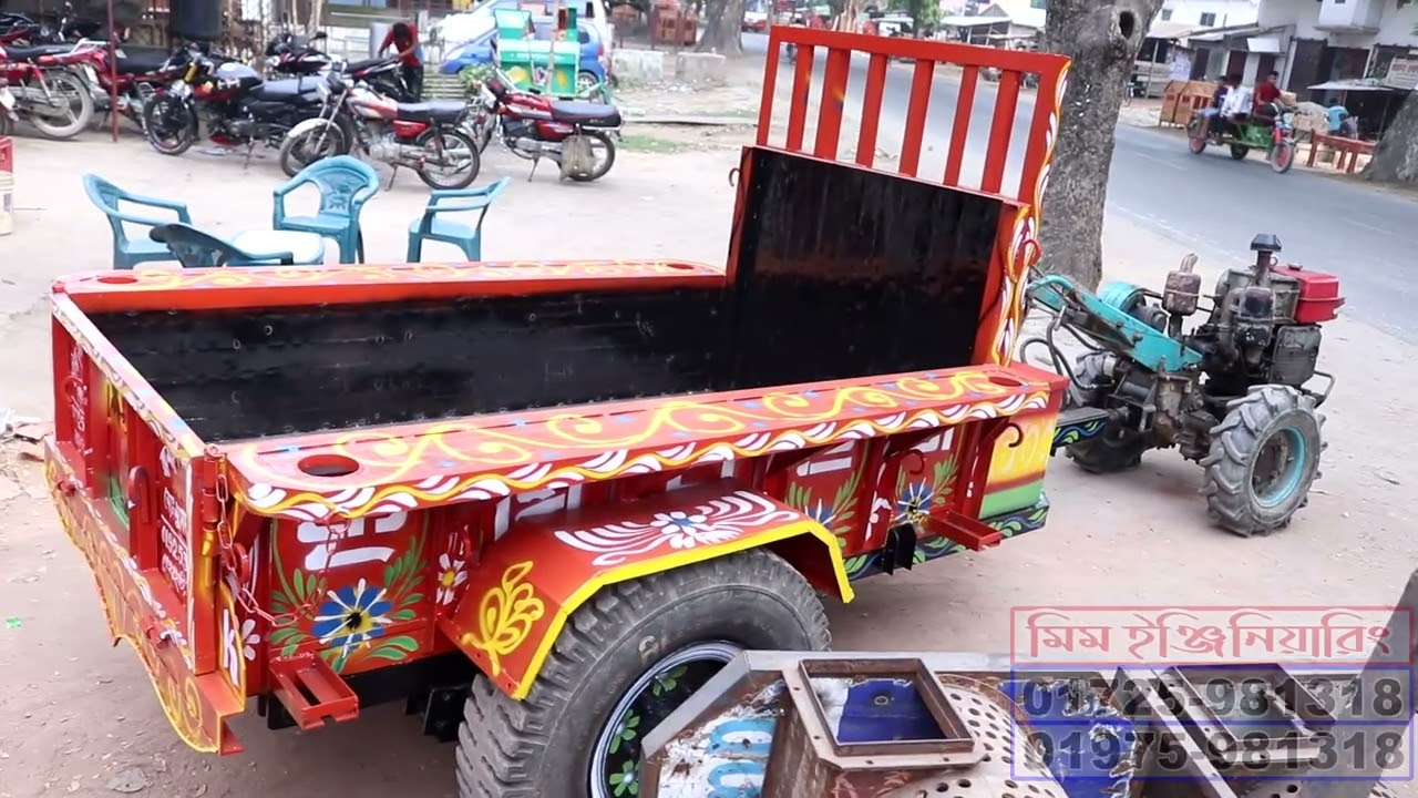 পাওয়ার টিলার চালিত হাইড্ররিক ট্রলি ,হাইড্রলিক জ্যাক বিক্রয় করা হবে । Hydraulic Trolley