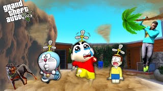 SHINCHAN and DORAEMON FRANKLIN Surviving BIGGEST SANDSTORM IN GTA 5