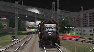 Trainz Railroad Simulator - Bert The Yellow Diesel Sodor Ironworks - Crashed In Japan Model Trainz