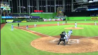 2012/10/01 Velazquez's heads-up play