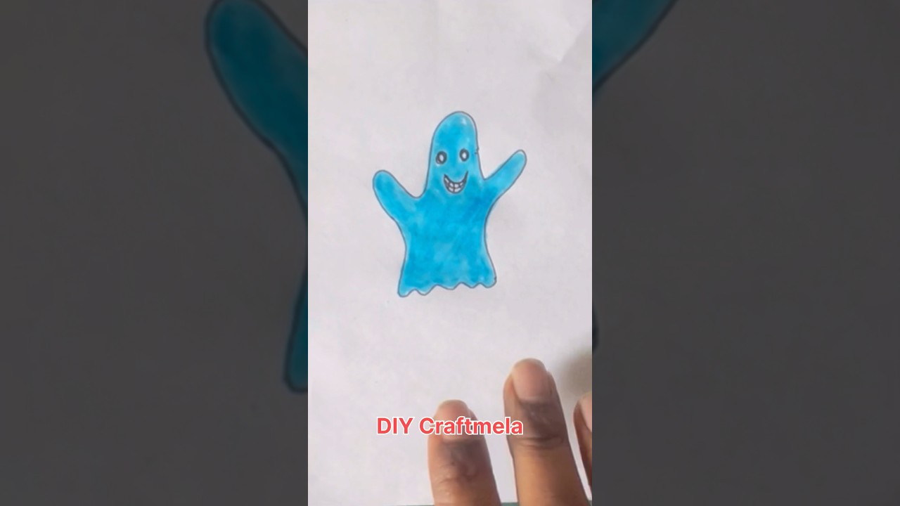 Easy Ghost Drawing for Kids 