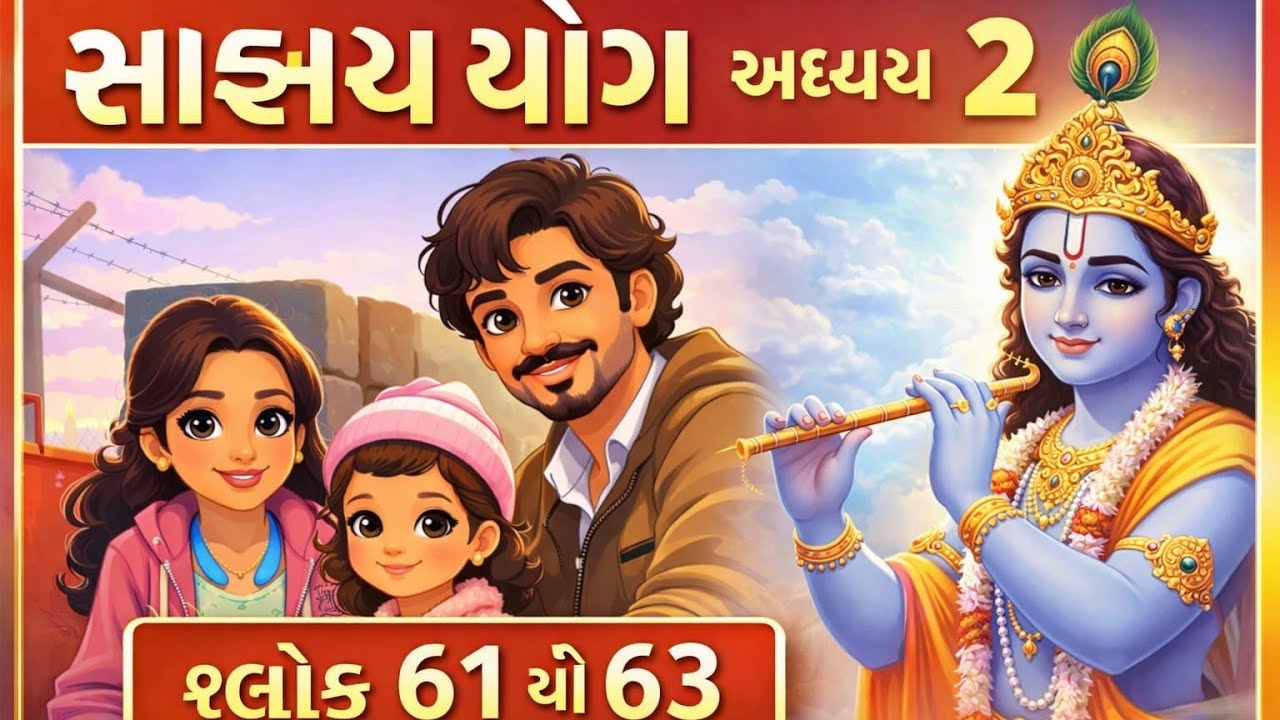 સાંખ્યયોગ અધ્યાય ૨ શ્લોક ૬૧ થી ૬૩ #motivation #duet #@rekhabadamivlog #krishna #vews #