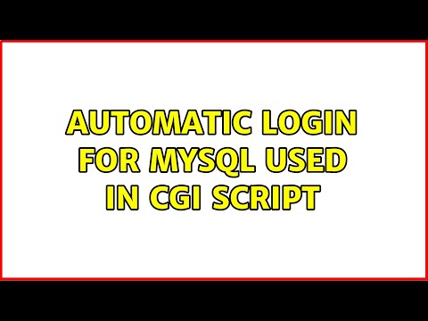 Automatic login for mysql used in CGI script