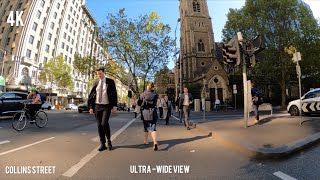 COLLINS STREET MELBOURNE CBD WALK | CINEMATIC ULTRA-WIDE VIEW