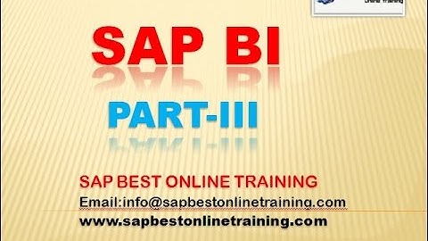SAP BI ONLINE TRAINING | SAP BI TRAINING LIVE DEMO VIDEO | SAP BI PROJECT SUPPORT | BI CLASS