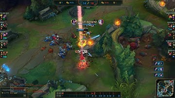 Yasuo 1v4 Unofficial Quadra Kill with Keyblade
