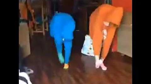 My little sister falling down