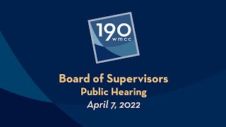 Montgomery County Board of Supervisors Public Hearings 4/7/2022 by montgomeryva 48 views 2 years ago 8 minutes, 44 seconds