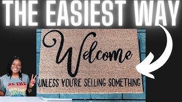 How to Cut a Large Design with Siser Romeo | The Easiest Way to Make an Outdoor Mat #siserromeo
