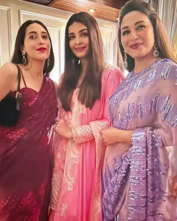 Madhuri Dixit ❣️ Karishma Kapoor 💐Aishwarya Rai 💞 Bollywood Real life 💕 friends Lovely