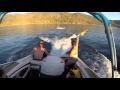 Lake Tahoe sunset wake boarding October 13, 2015