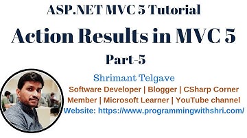 (#5) Action Results in MVC 5 | ASP.NET MVC 5 tutorial for beginners in .net c#