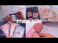 🌷 Studio Vlog 4 🌷 Making Notepads, Stickers, Notebook Refills for Shop Update