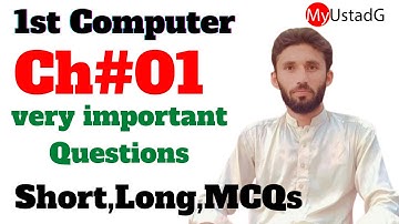 class 11 computer science chapter 1  important questions | اردو  |  हिन्दी  |  myustadg my ustad g