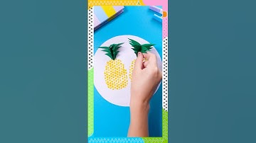 ✋STAMP and CREATE! BUBBLE Wrap PINEAPPLE ART! #shorts #funny