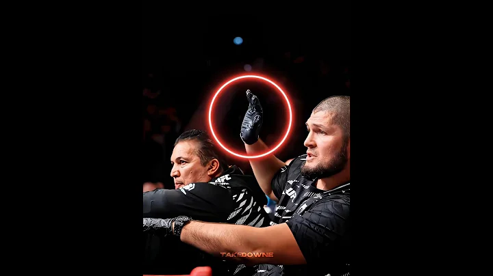 Khabib during Umar’s fight and after his win… #ufc