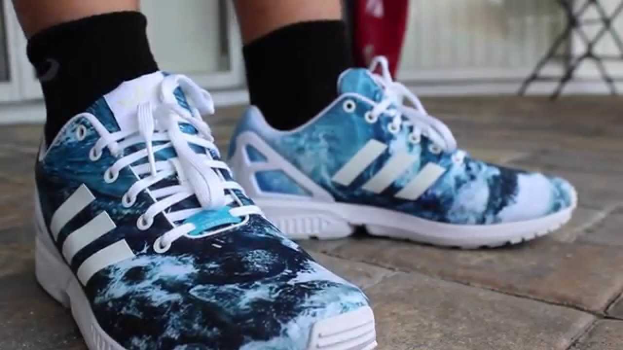 adidas ZX Flux "Ocean" + On Feet - YouTube