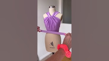 Drape a halter top, #hack #sewing #craft #designer #diy #stitching #pattern #draping #sewingproject