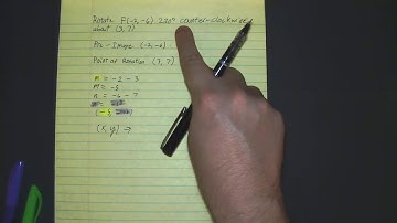 Rotate About a Point Not the Origin 270 Degrees Counter Clockwise Coordinte Notation