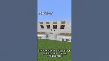 Calculator in Minecraft ?⚡(ADC ADDER) #minecraft #redstonehacks #lifehacksminecraft