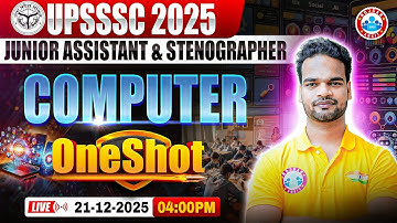UPSSSC Stenographer Computer 2025 | Junior Assistant Computer One Shot | Shivam Sir