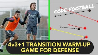 4v3+1 transition warm-up game for defense! screenshot 1