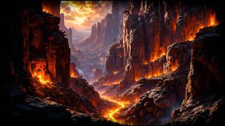 Windy Canyon Ambience | Peaceful Fantasy Music | Whispered Canyon of Velorin