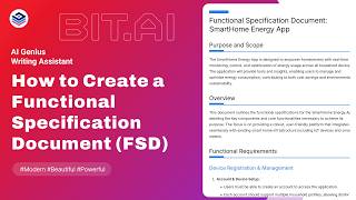 How to Create a Functional Specification Document (FSD) with AI?