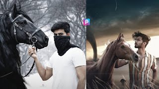 CLASSIC BLACK HORSE - Photo Editing Tutorial in PicsArt | Picsart Photo Editing | KR Editing screenshot 5