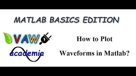How to Plot Waveforms in Matlab? Matlab Basics Edition Part 6