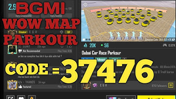 Bgmi wow mode parkour code 37476 | bgmi parkour tricks | dubai car race parkour 