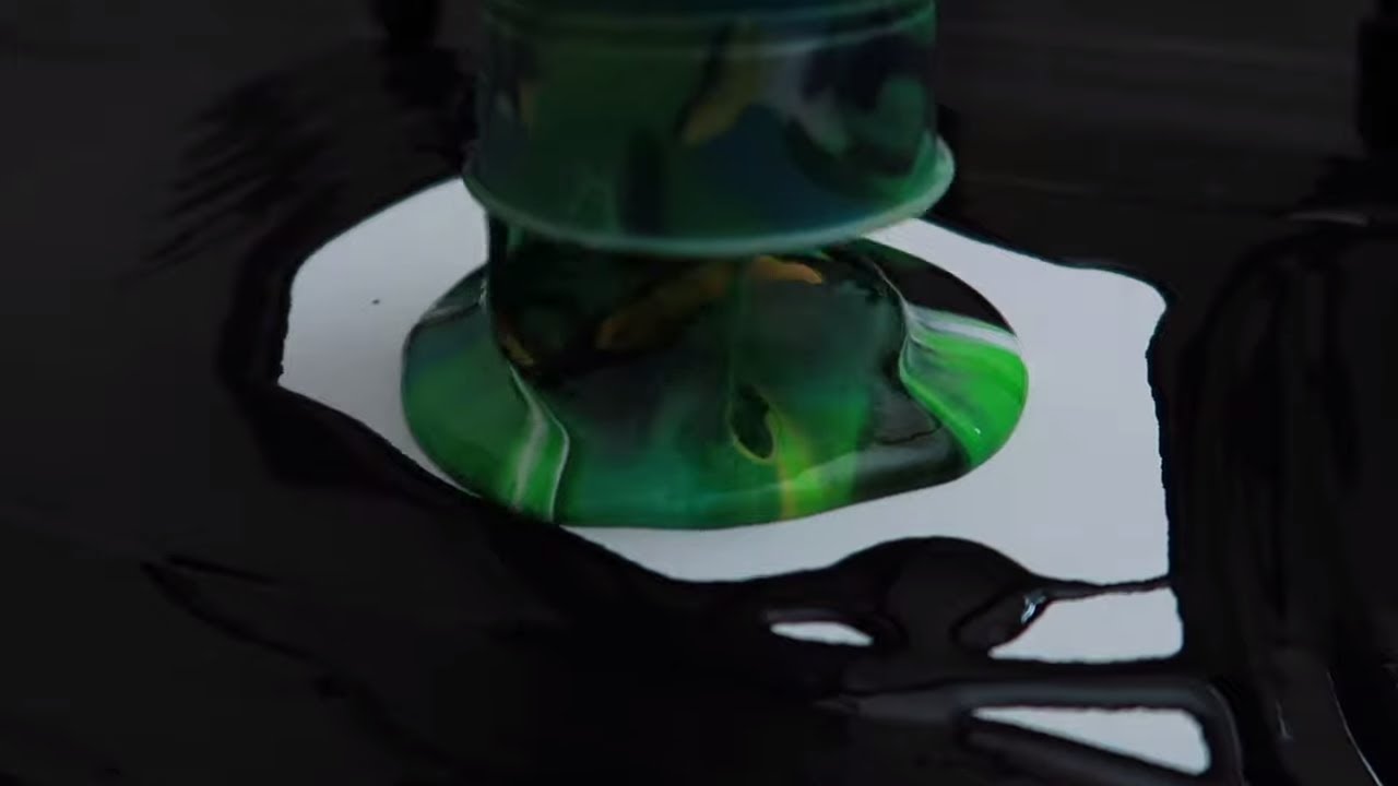 Fluid Art | Acrylic Pouring | Dirty Pour Flip Cup Technique - YouTube