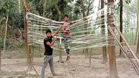 CRAZY boy VS M4 TECH experiment | Tape Wraping Fun Experiment| plastic foil .crazy xyz