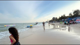 4K HDR 🇹🇭Hua Hin Beach Thailand 2023, Beautiful Sea Huahin / หาดหัวหิน