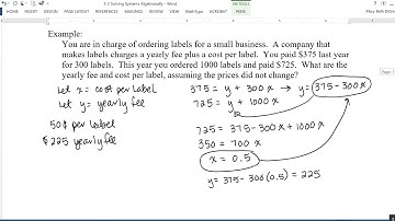 3-2 Solving Systems Algebraically