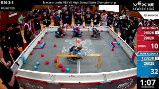 Massachusetts Regionals : Division 1 - R16 #3-1 - 2602K & 2982X vs 12323K & 2602E - Auton + Driver Information