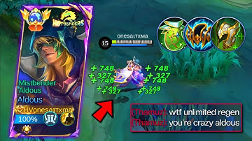 TOP GLOBAL ALDOUS NEW UNLIMITED SHIELD AND HP REGEN HACK BUILD IS HERE!!!🔥 | MLBB