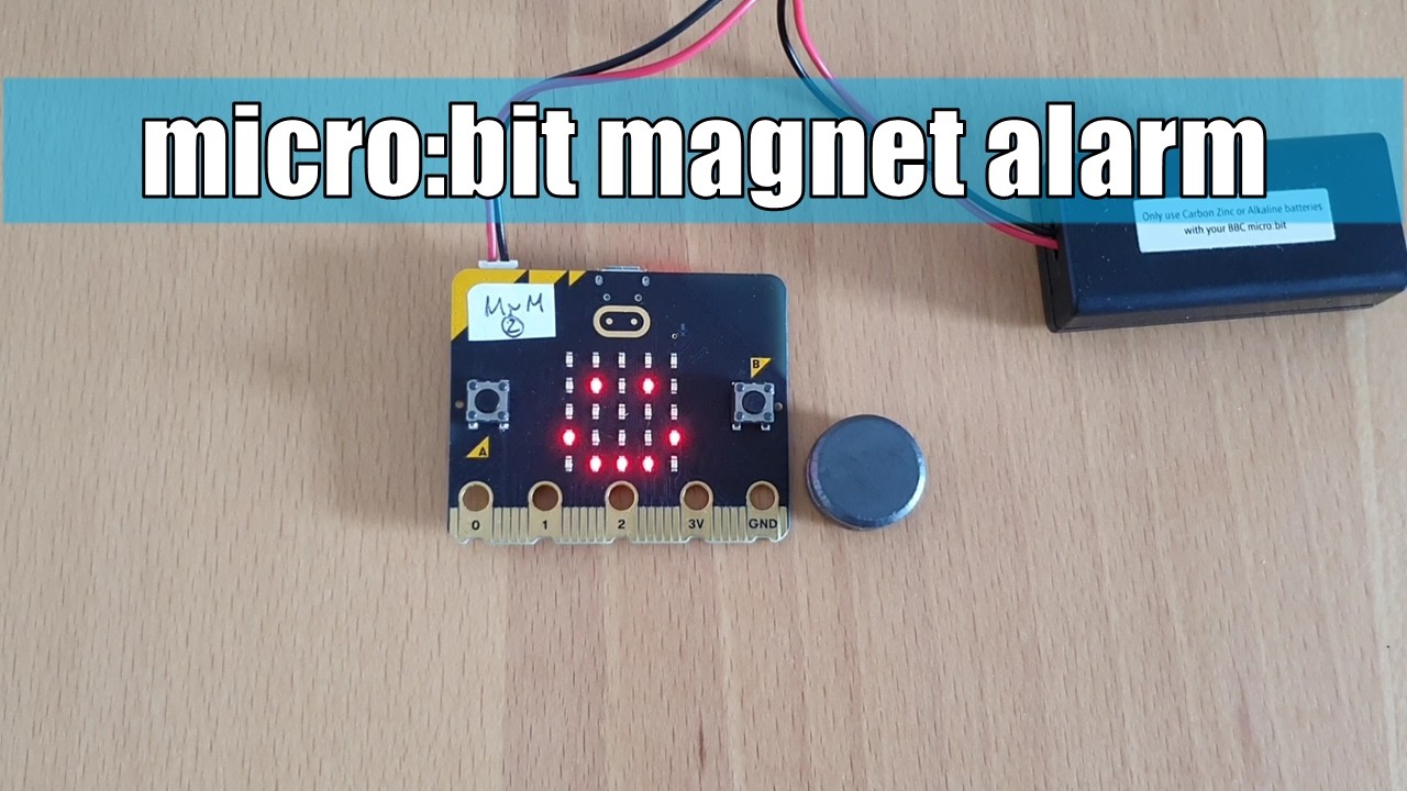Magnometer Micro Bit Code How to create a magnet alarm with the micro:bit - YouTube