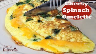 Easy to Make Cheesy Spinach Omelette for Breakfast