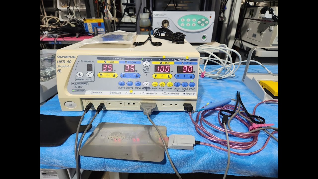 Olympus UES 40 Surgemaster Electrosurgical Unit - YouTube
