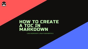 How to create a table of content in markdown and vs code