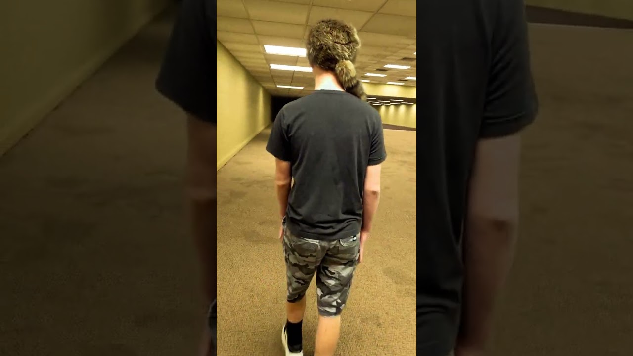 friend goofs off in the backrooms 