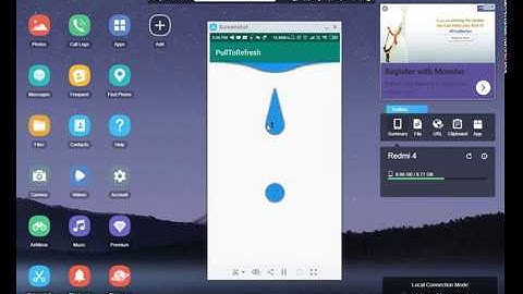 Pull to refresh in Drop shape in android