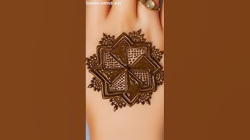 Easy and simple 1mint trick mehndi design|#mehndi  back hand mehndi design #dreamsmehndiarts